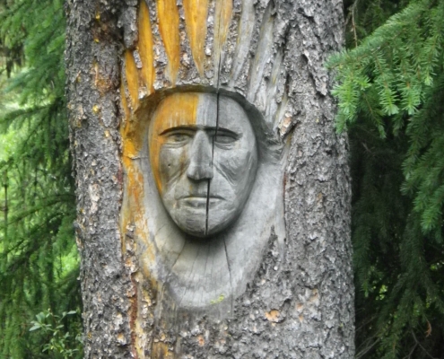 Palliser Pass (2015) Carving at Warden Cabin