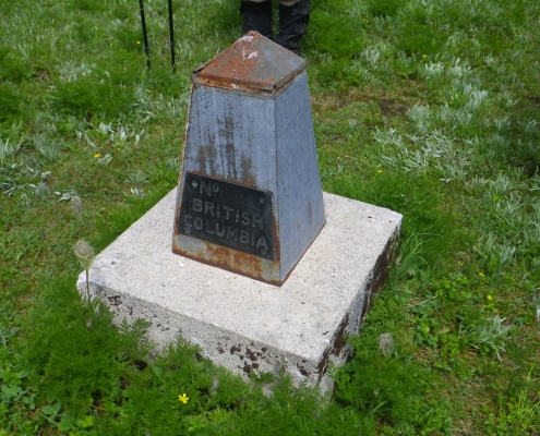 Palliser Pass (2015) View at Palliser Pass - Continental Divide Marker